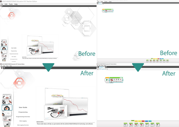 Before and After making registry changes